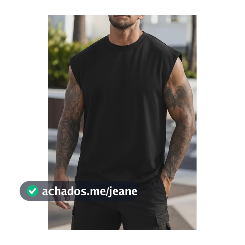 Regata Oversized Masculino Tamanho Grande Básica Lisa Preto G