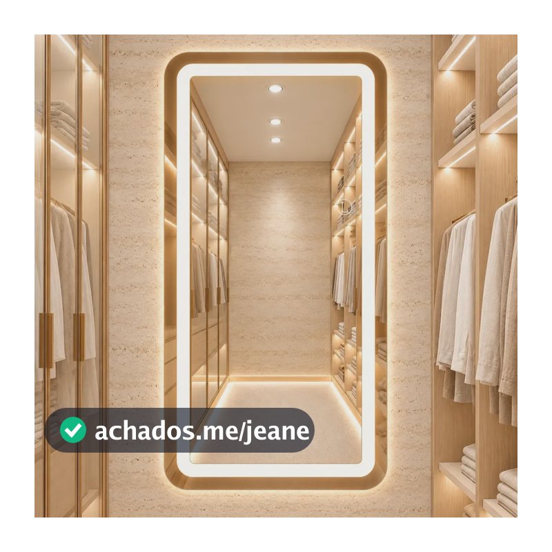 Espelho Lopazzi Retangular Polido 90x50 Com 3 Cores De Led J