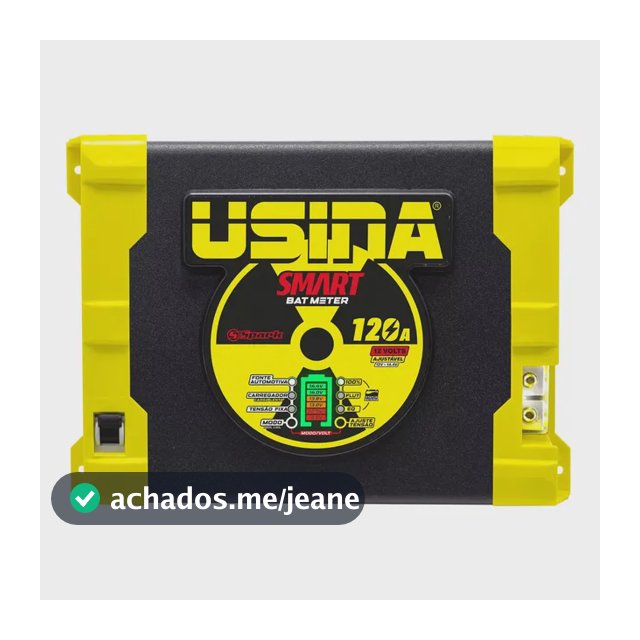 Fonte Automotiva Usina Spark 120A Battery Meter 1500W Bivolt Carro Amarelo