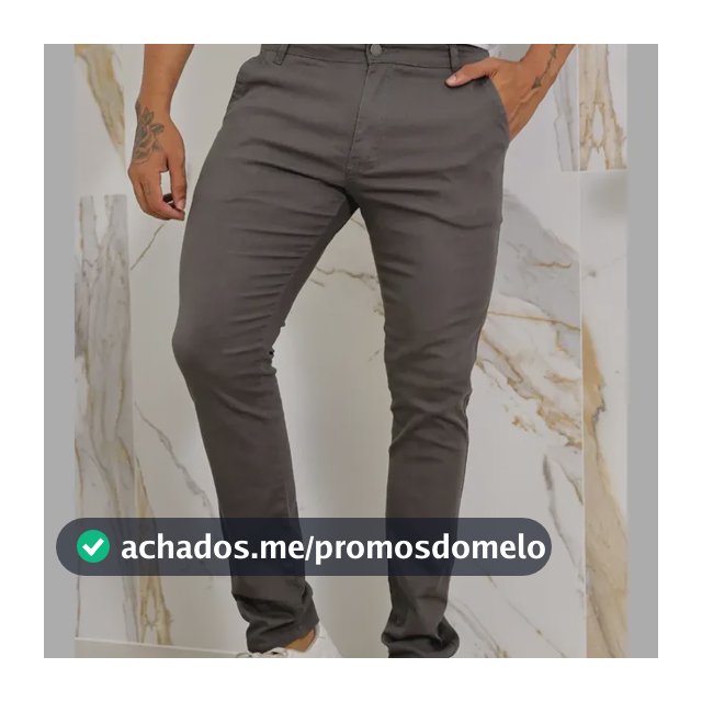 Calça Masculina Sarja Premium Esporte Fino Bolso Faca Lycra