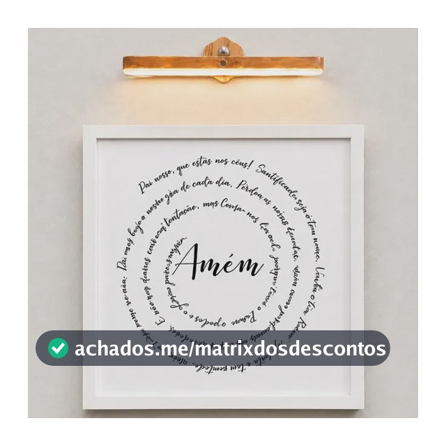 Quadro Caixa De Luz 43x43 Resinado Oração Do Pai Nosso