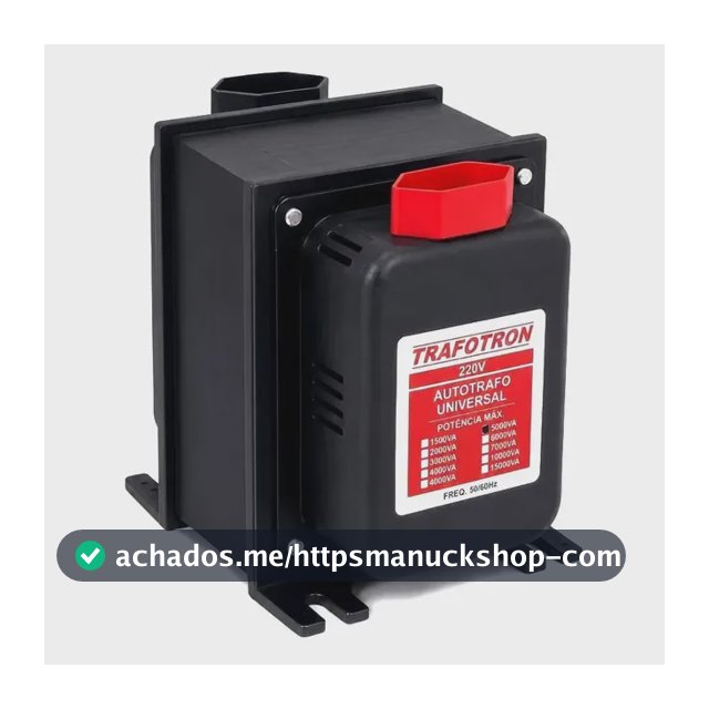 Auto Transformador 5000va 110v 220v Ar Até 12000btus Bivolt Preto