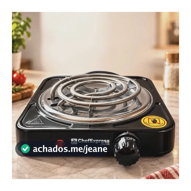 Fogão Elétrico Portátil 1 Boca 110v Ou 22ov Para Camping 127v