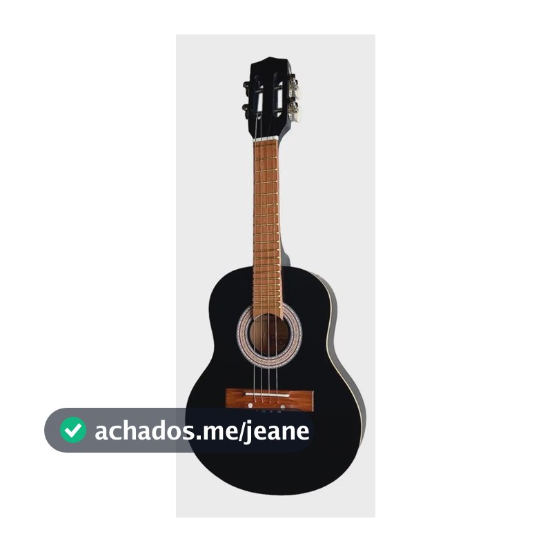 Cavaquinho acústico Roos #054 - preto com acabamento fosco