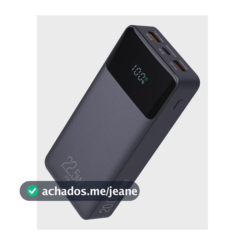 Power Bank Pro 20000mah ELG Pb200bk, Bateria Portátil Univer Preto