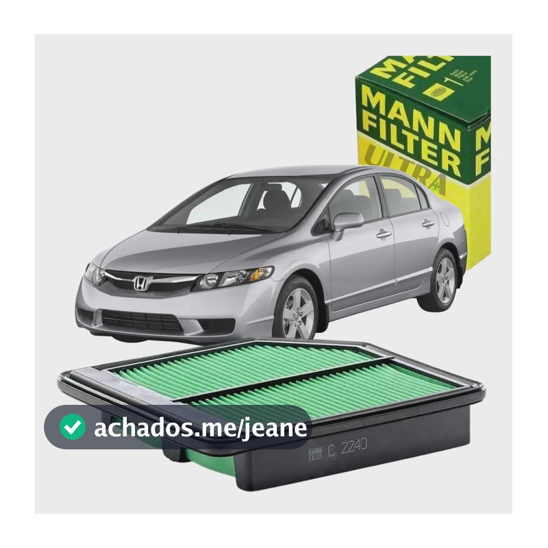 Filtro Ar Civic 1.8 16v R18a1 2006 A 2012 Mann C2240 Origina