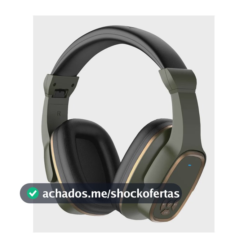 Fone de Ouvido Headset Bluetooth Basike Over-Ear com Microfone, Rádio FM e até 76 Horas de Bateria