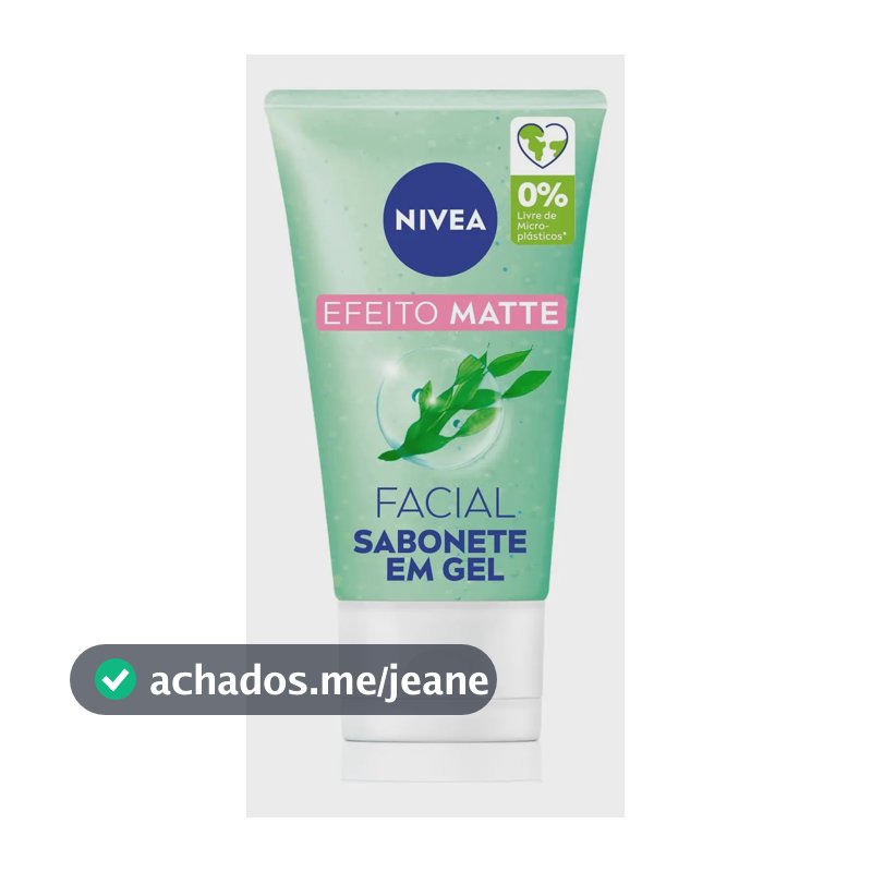 NIVEA Sabonete Facial em Gel Purificante Efeito Matte 150g, Limpeza Profunda, Controla Oleosidade, Poros Limpos, Pele Mista e Oleosa