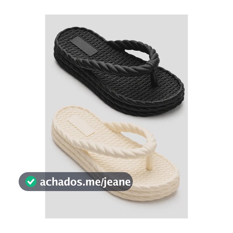 Kit 2 Chinelos Feminino Nuvem Plataforma Trançado Macio Leve Preto E Off White 39/40