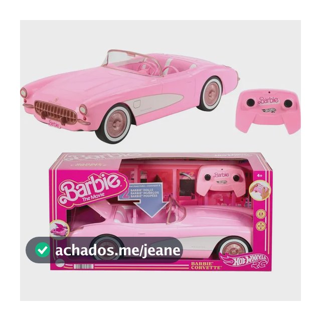 Carro Rc Hot Wheels Barbie Corvette