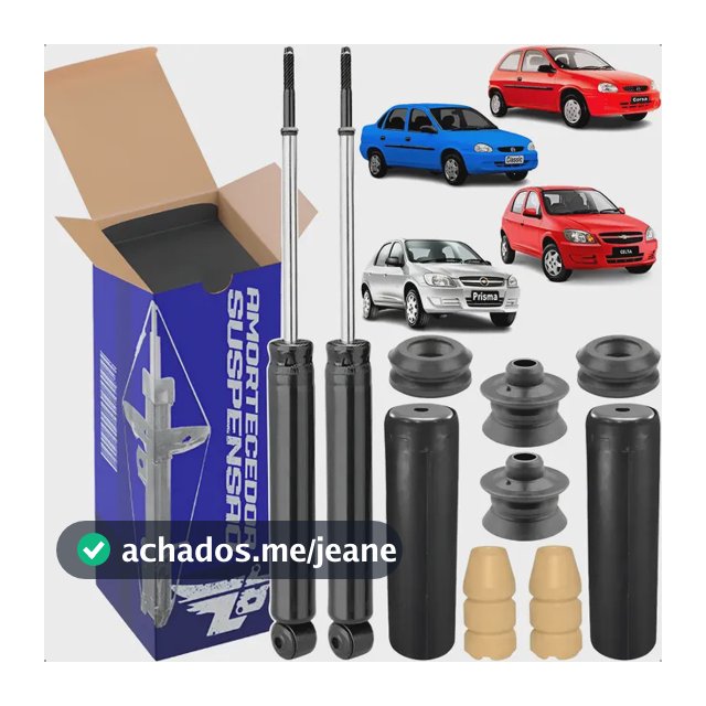 Par Amortecedor Traseiro Coxins Borrachas Corsa Celta Prisma