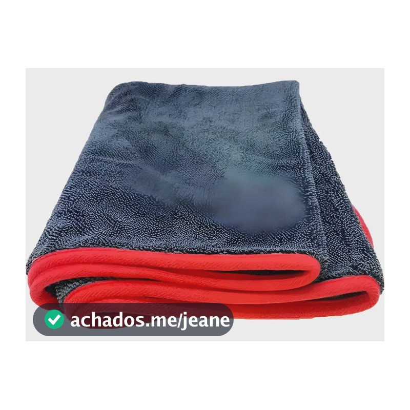 Toalha De Microfibra Para Secagem Automotiva 50x90cm Preto Preto