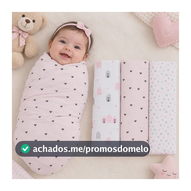 Kit Cueiro 3 Pç Papi Algodão Flanelado Enxoval Presente Bebe