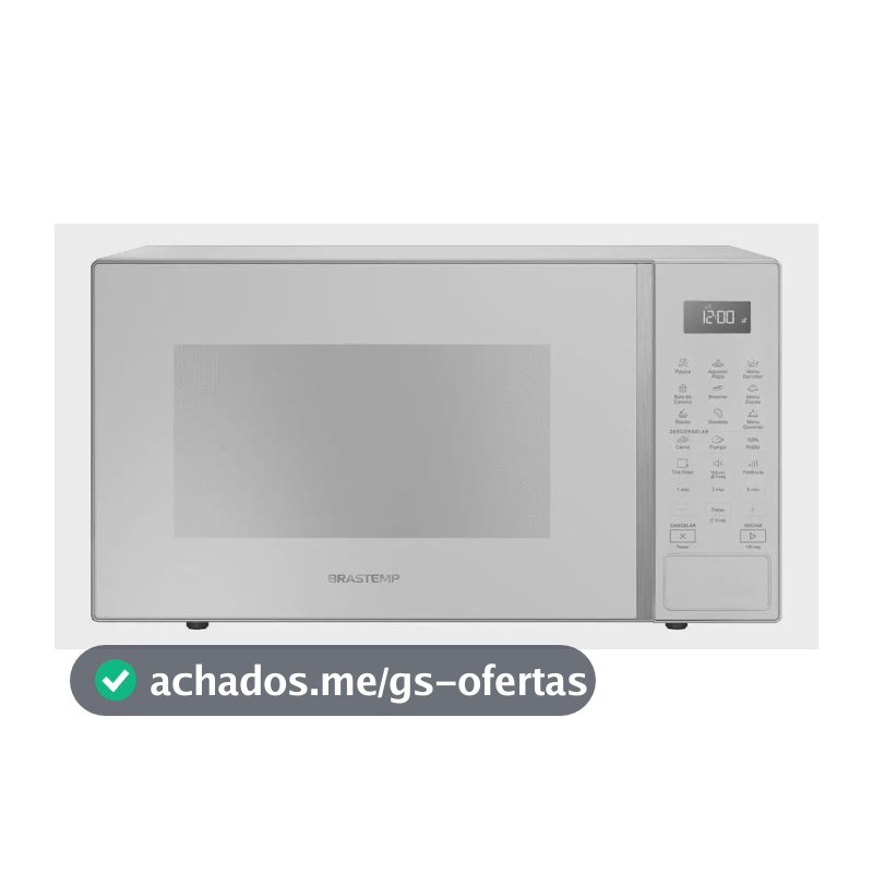 Micro-ondas Brastemp 32L Branco com Menu Gourmet - BMS46AB