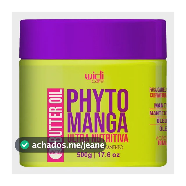 Máscara Phytomanga Butter Oil UltraNutritiva 500g Widi Care