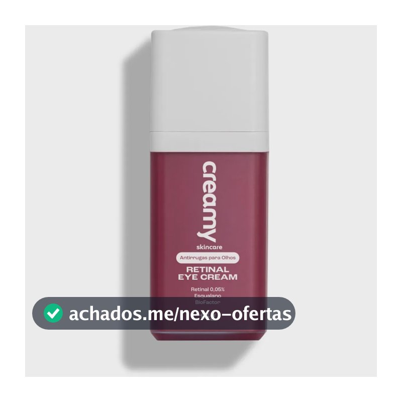 Creamy Skincare Creme Retinal Eye Cream 15g | Reduz Rugas E Linhas, Atenua Olheiras, Promove Firmeza, Renovação Celular | Todos Os Tipos De Pele, Noturno