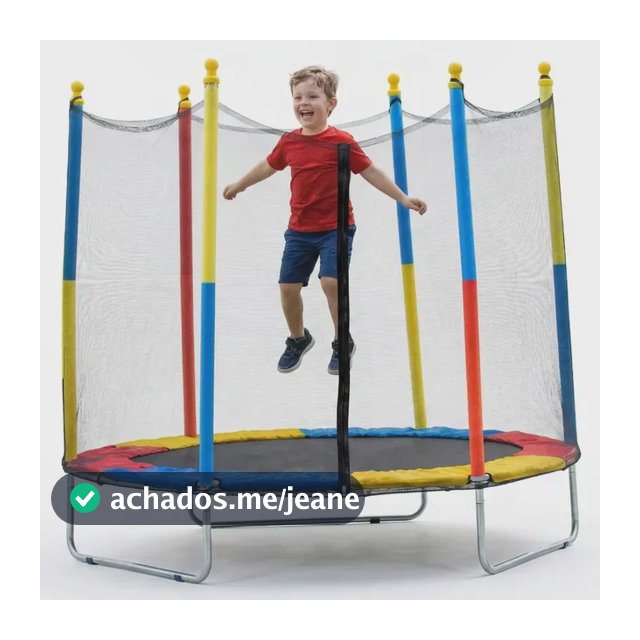 Cama Elástica Infantil Pula Pula 1,8m Trampolim Com Zíper