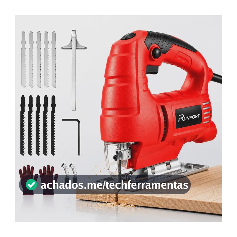 Serra Tico-Tico Runport 780W + 10 Lâminas Madeira e Metal