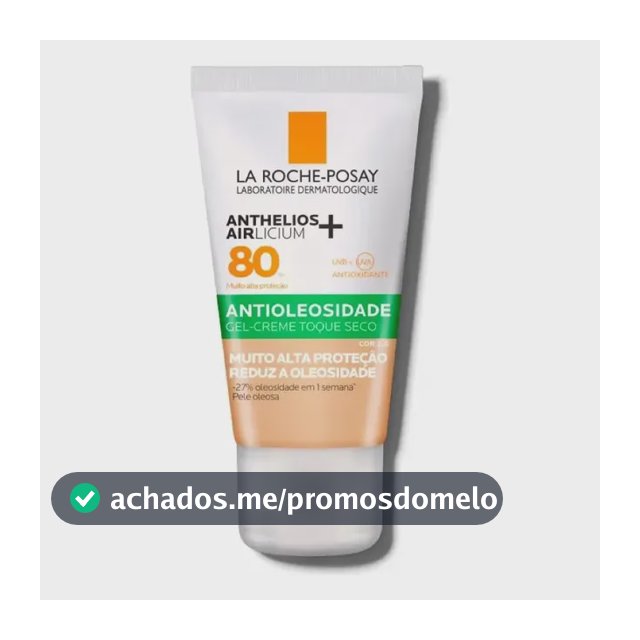 Protetor Solar Facial Antioleosidade com Cor FPS80 Controle da Oleosidade por 12h Reduz Oleosidade e Toque Seco Cor 2.0 Airlicium+ Anthelios La Roche Posay 40g