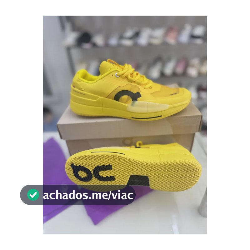 Tênis On Cloud The Roger Pro 2 Masculino Amarelo Original Amarelo Lisa 38