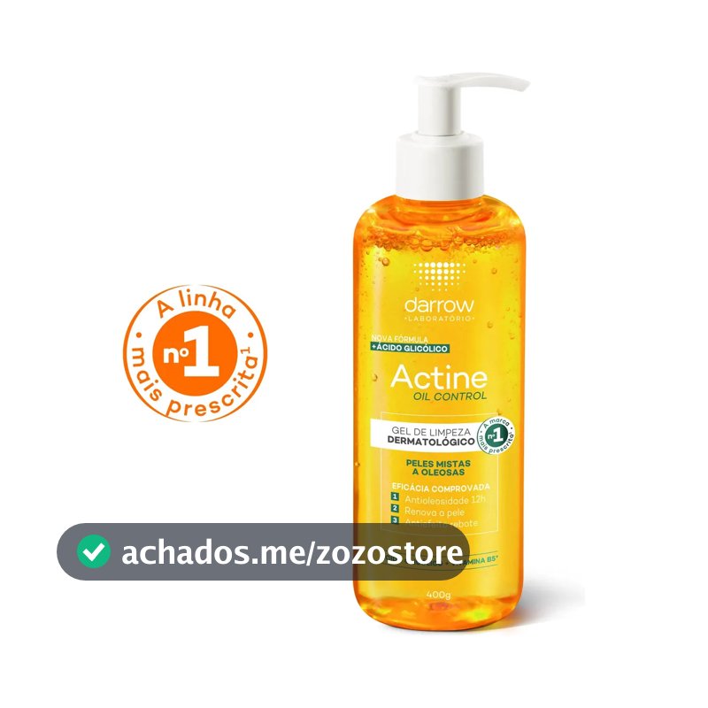 Gel de Limpeza Facial Darrow Actine Oil Control Pele Mista Oleosa 400g