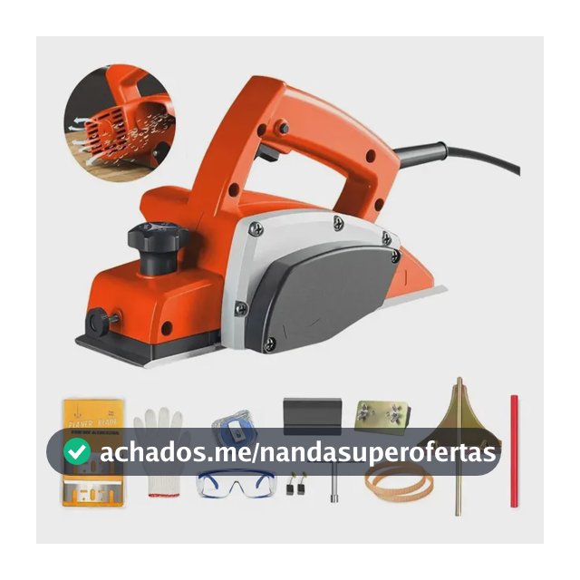 Plaina Elétrica GM Bear 700W para Madeira Com Ajuste de Profundidade e Acessórios