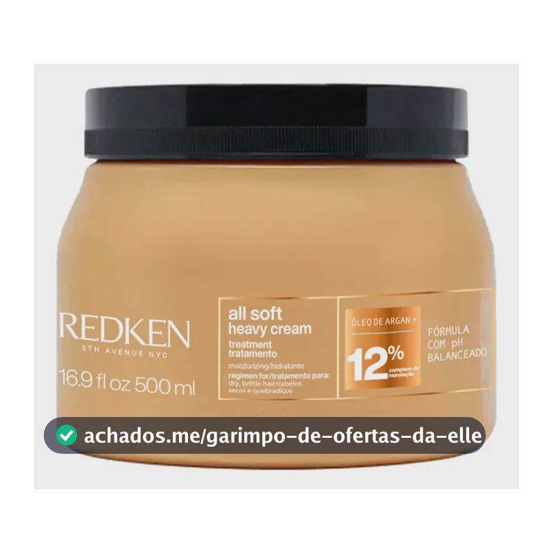 Máscara Tratamento Hidratante Intensivo Cabelo Seco All Soft 500 Ml Redken