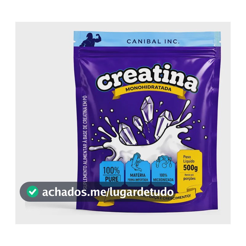 Creatina 500g Monohidratada 100% Pura Micronizada Canibal Inc
