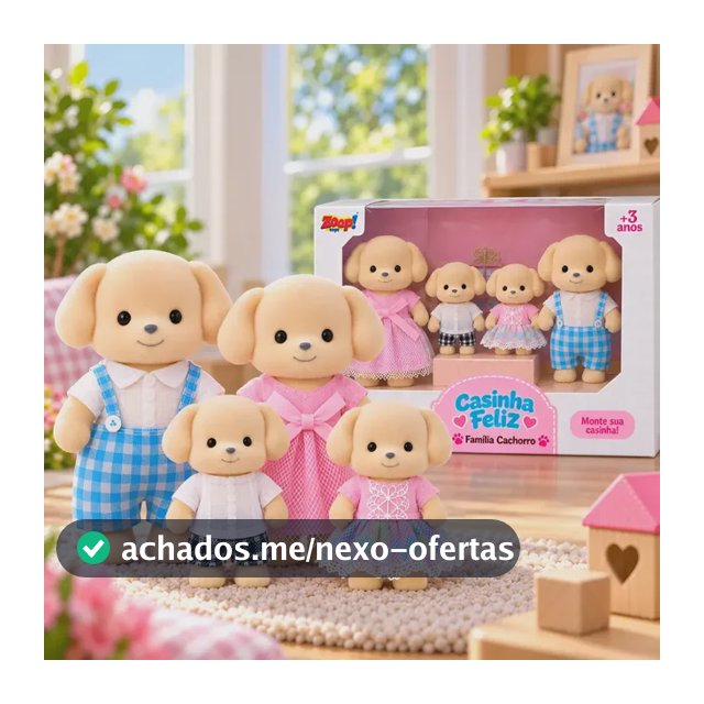 Casinha Feliz Família Animais Brinquedo Menina Coleção Familia Cachorro