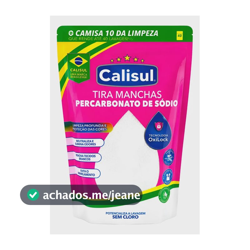 Tira Manchas Percarbonato Calisul Brancas E Coloridas - 1kg