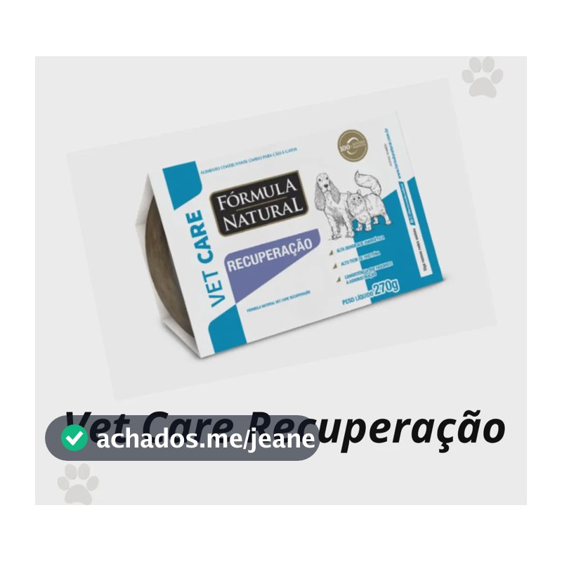 Formula Natural Vet Care Recuperação Roy Cães E Gatos 270g