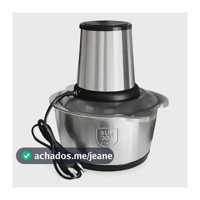 Processador Triturador Elétrico De Alimentos Inox 2 Litros Prateado 220v