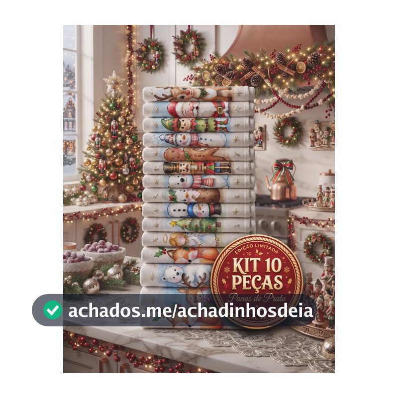 Kit 10 Pano De Prato Estampado 100% Algodão