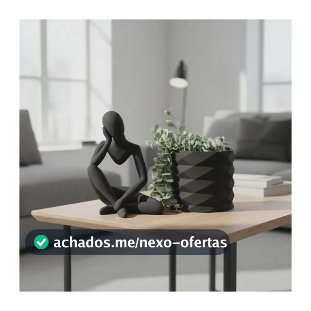 Vaso Cachepot Decorativo Com Estátua Abstrata Para Decoração