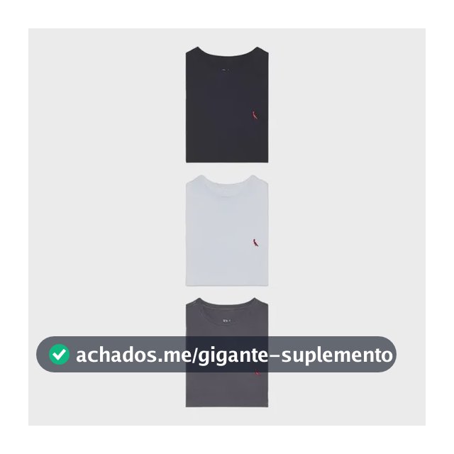 Kit 3 Camisetas Básicas Brasa Pica Pau Bordado Reserva
