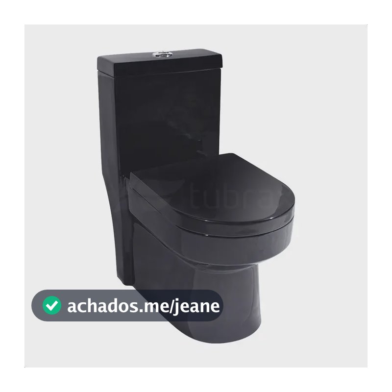 Vaso Sanitário Monobloco Caixa Acoplada Preto Privada Tubrax