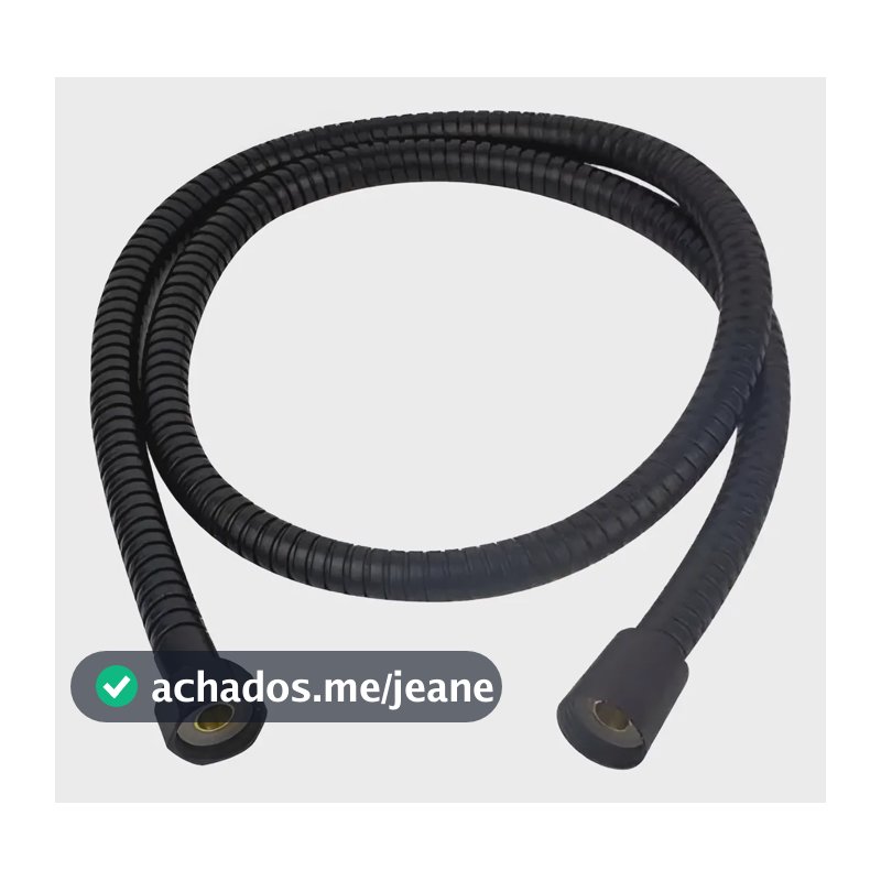 Mangueira Flexível Preta Para Ducha Higiênica Aço Inox 1,20