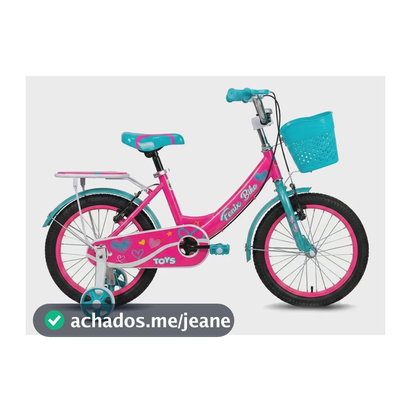 Bike Retrô Infantil Aro 16 C/ Cestinha Para Meninas - Toys Rosa 50 Cm