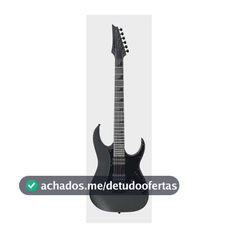 Guitarra elétrica Ibanez RG GIO GRGR131EX de choupo black flat fosco com diapasão de amaranto