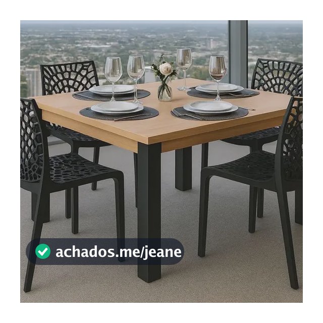 Mesa Jantar Moderna Com 4 Cadeiras Gruvyer Design Estiloso