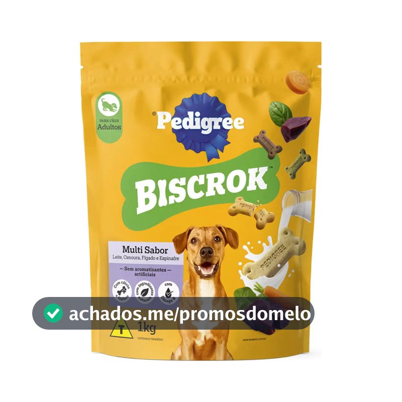 Pedigree Biscrok Petisco para Cachorro Adulto Multi Sabor 1kg
