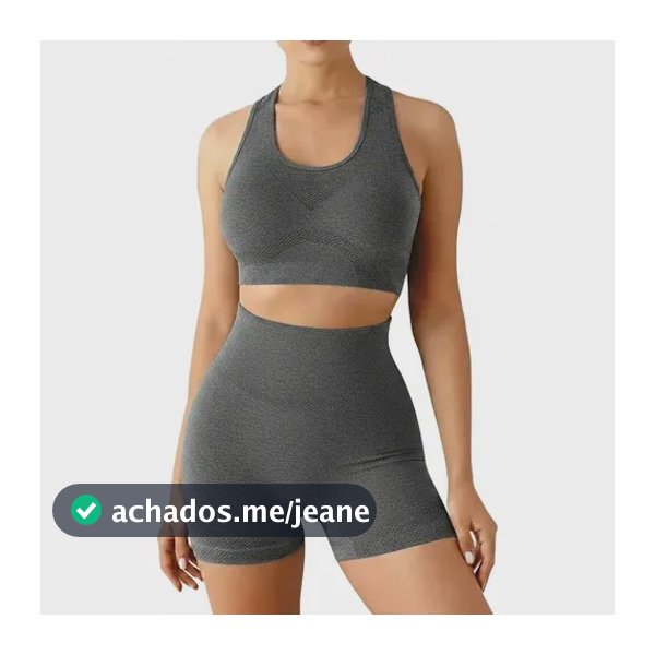 Conjunto Academia Fitness Levanta Bumbum Cinza