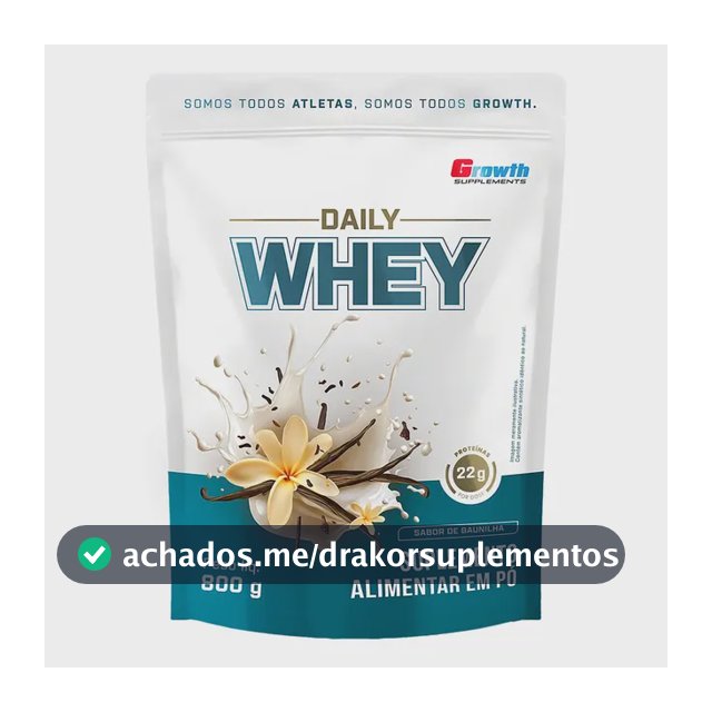 Daily Whey Protein 800g Growth Supplements Baunilha