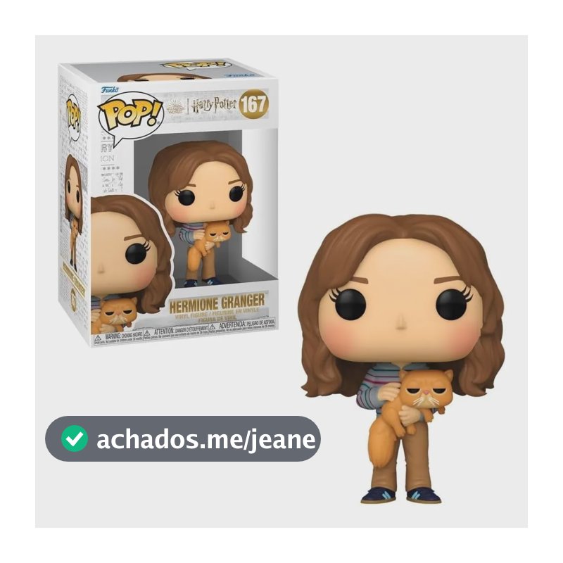 Harry Potter Boneco Pop Funko Hermione Granger Bichento #167