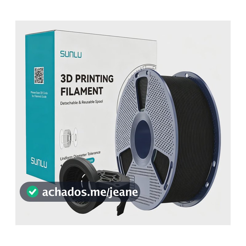 Filamento 3d Sunlu Petg Fosco Alta Velocidade 1.75mm 1kg Preto
