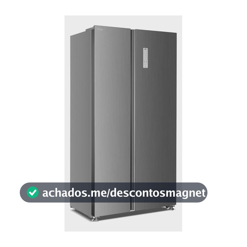 Geladeira 437L Philco Inverter Side by Side Inox PRF535I