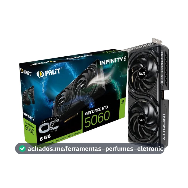 Placa De Vídeo Nvidia Geforce Palit Rtx5060 8gb Infinity2 Oc