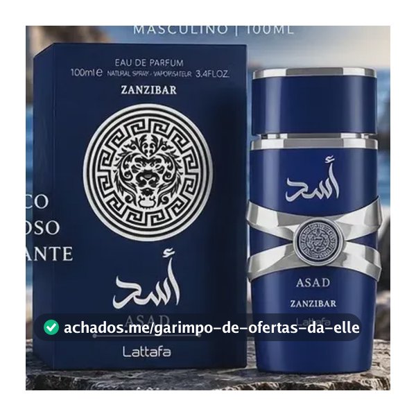 Lattafa Asad ZANZIBAR Masculino 100ml Eau de Parfum Original