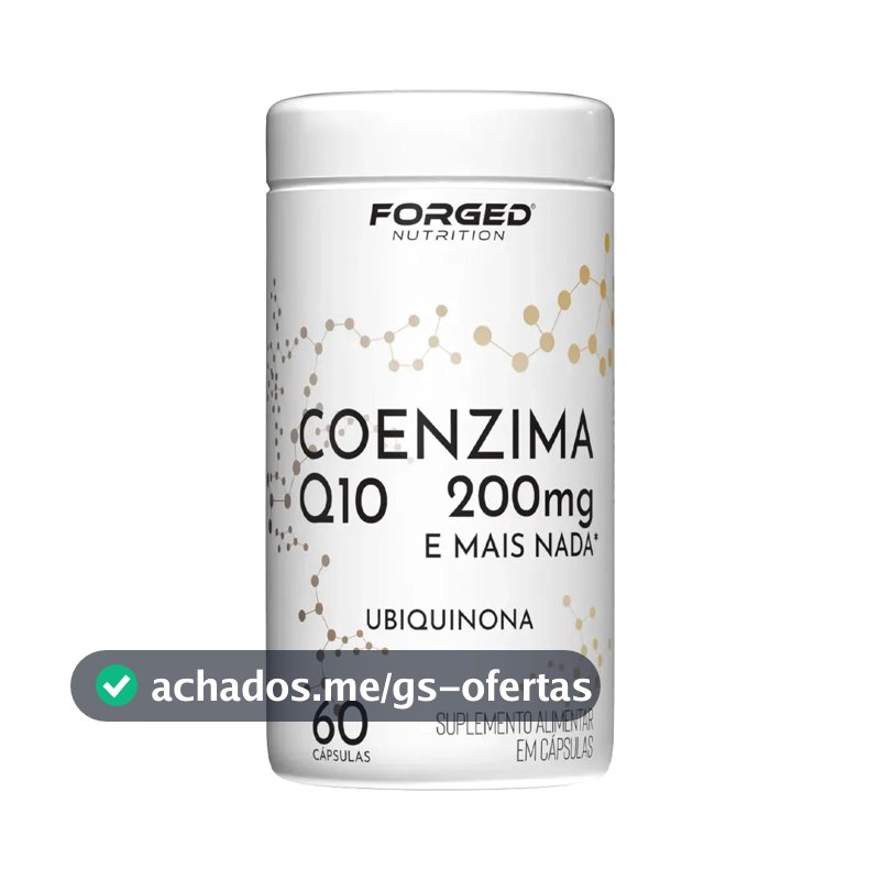 Coenzima Q10 200mg Pura Alta Concentração 60 Cápsulas - Forged Nutrition Sem Sabor