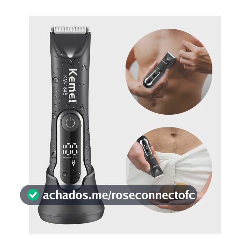 Barbeador Eletrico Depilador Pelo Sem Dores Removedor Intimo Preto 127/220v